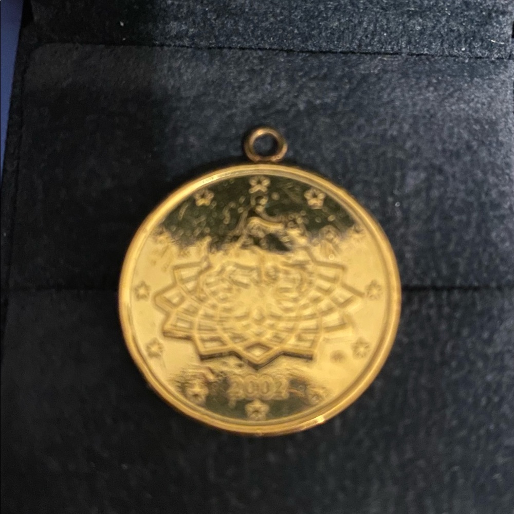Heavy Rare Gold Vermeil pendant . Ships same day